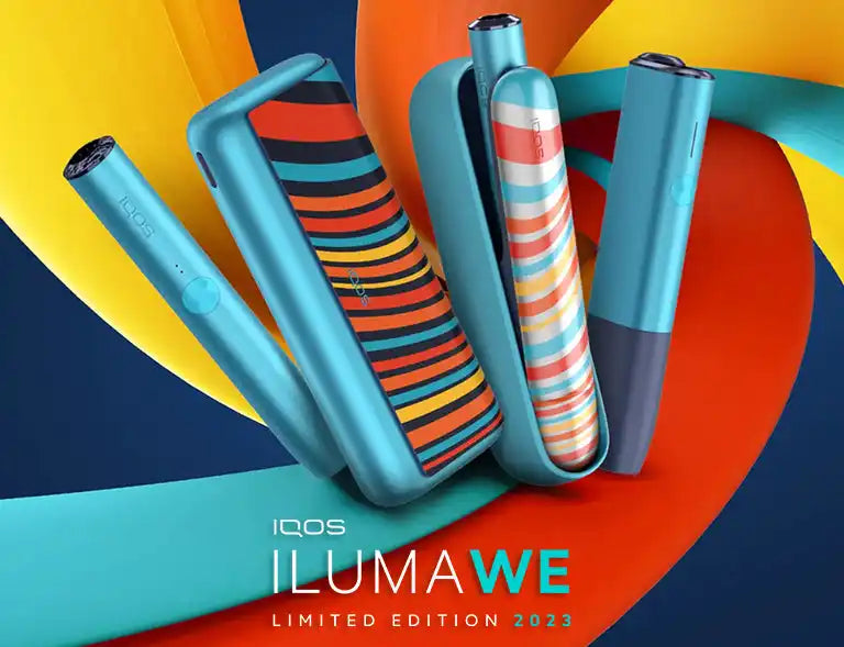 Teal IQOS Iluma We limited edition devices.